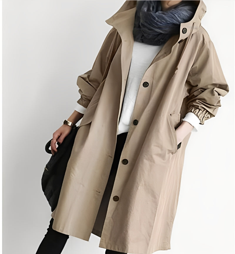 Alicia - Trench-coat à capuche pour femme