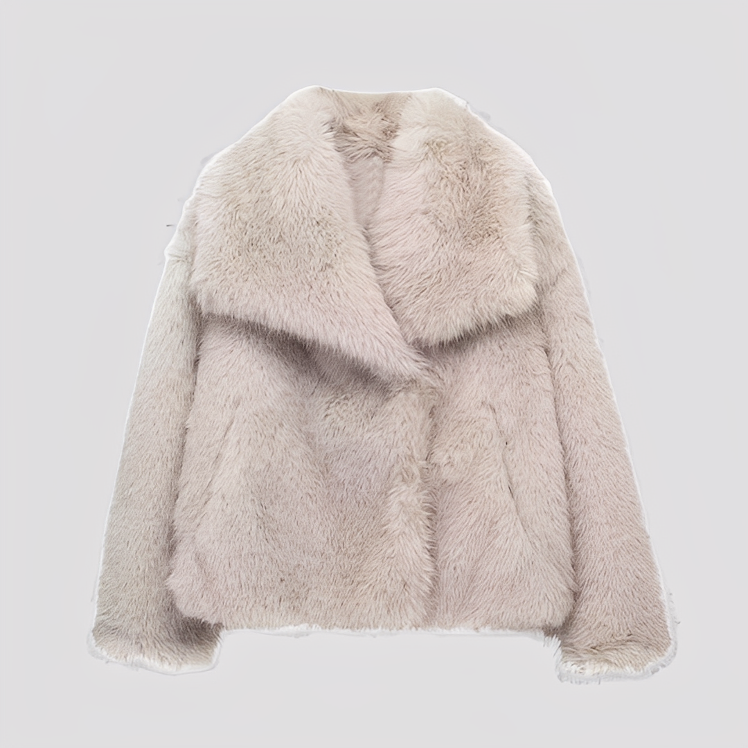 Jennifer - Elegant and fashionable jacket in imitation fur for women
