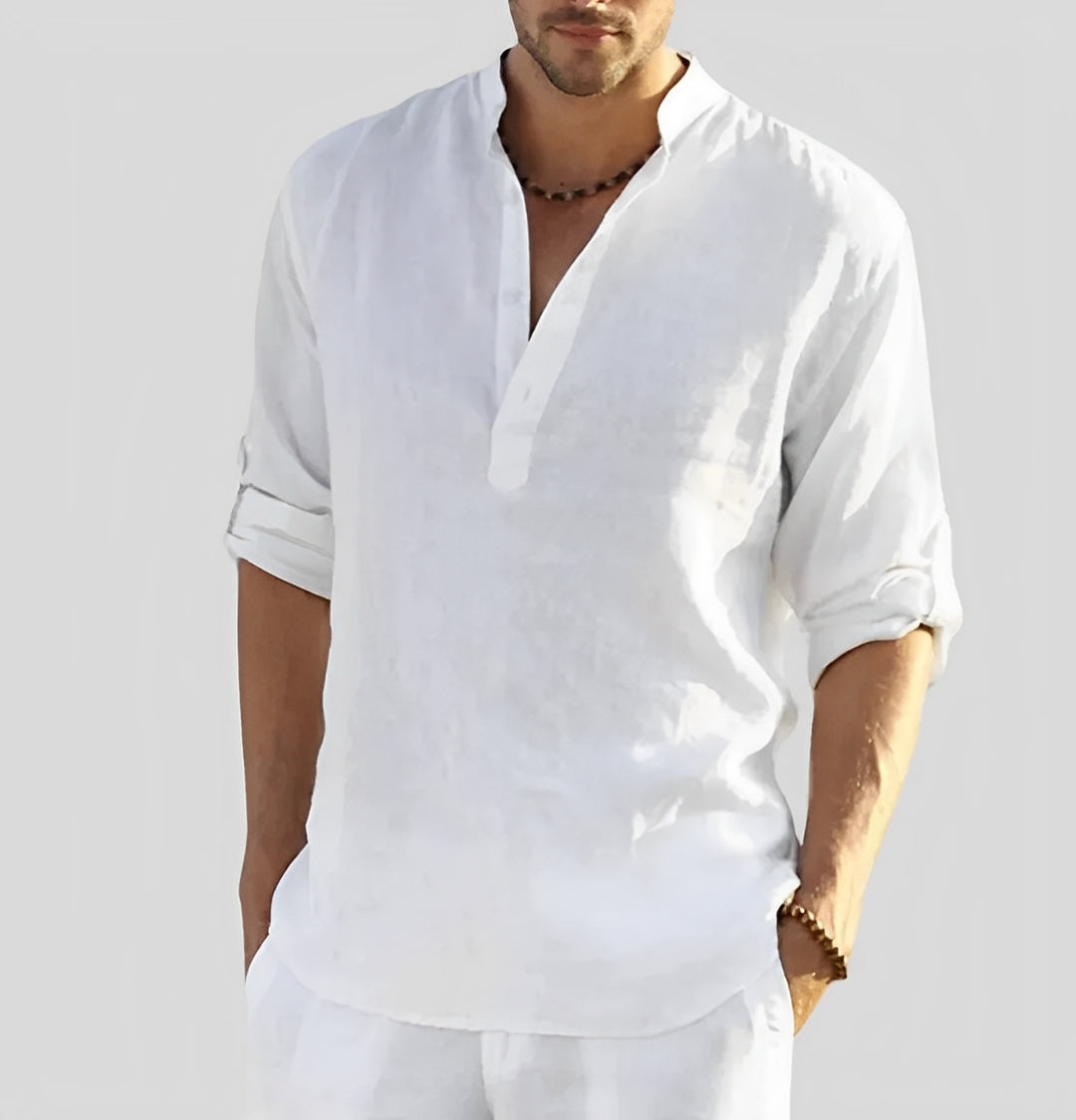 Cordell - Loose-fitting men's linen shirt
