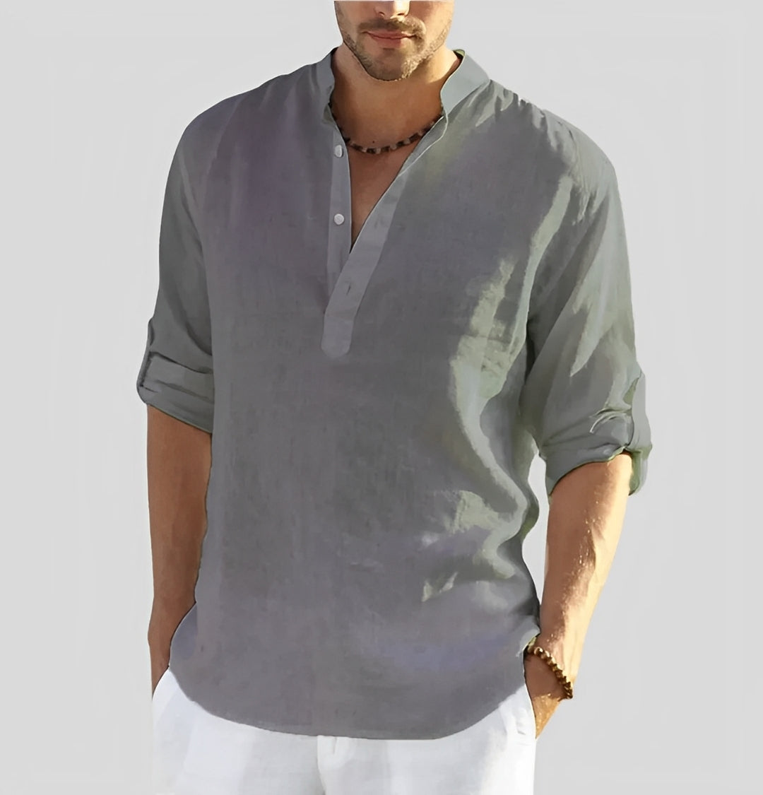 Cordell - Loose-fitting men's linen shirt