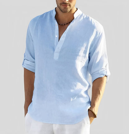 Cordell - Loose-fitting men's linen shirt