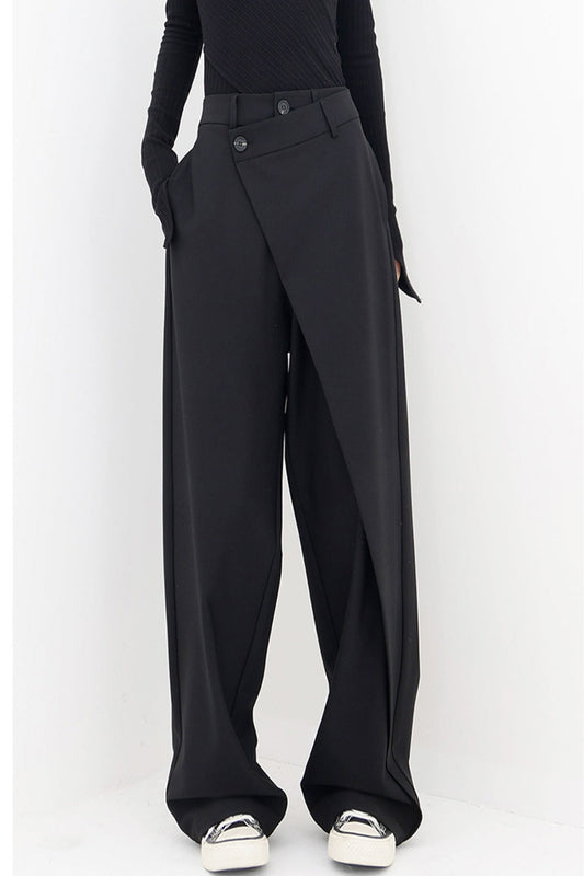 Thalia – Pantalon baggy asymétrique