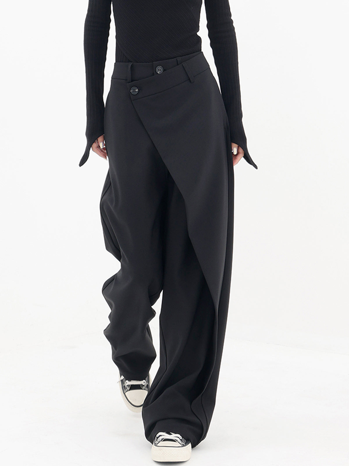 Thalia – Pantalon baggy asymétrique