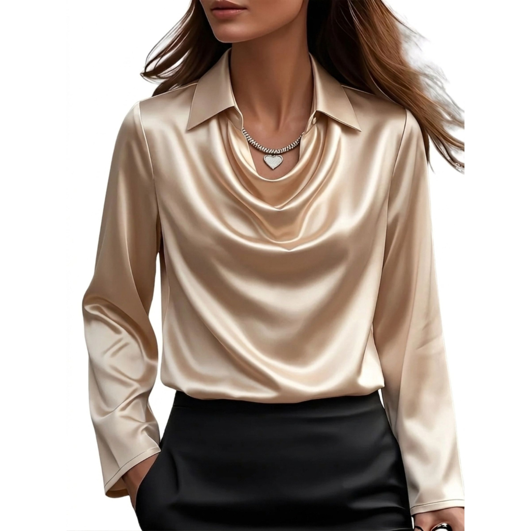 Dionne - Chemise satinée élégante pour femmes à manches longues