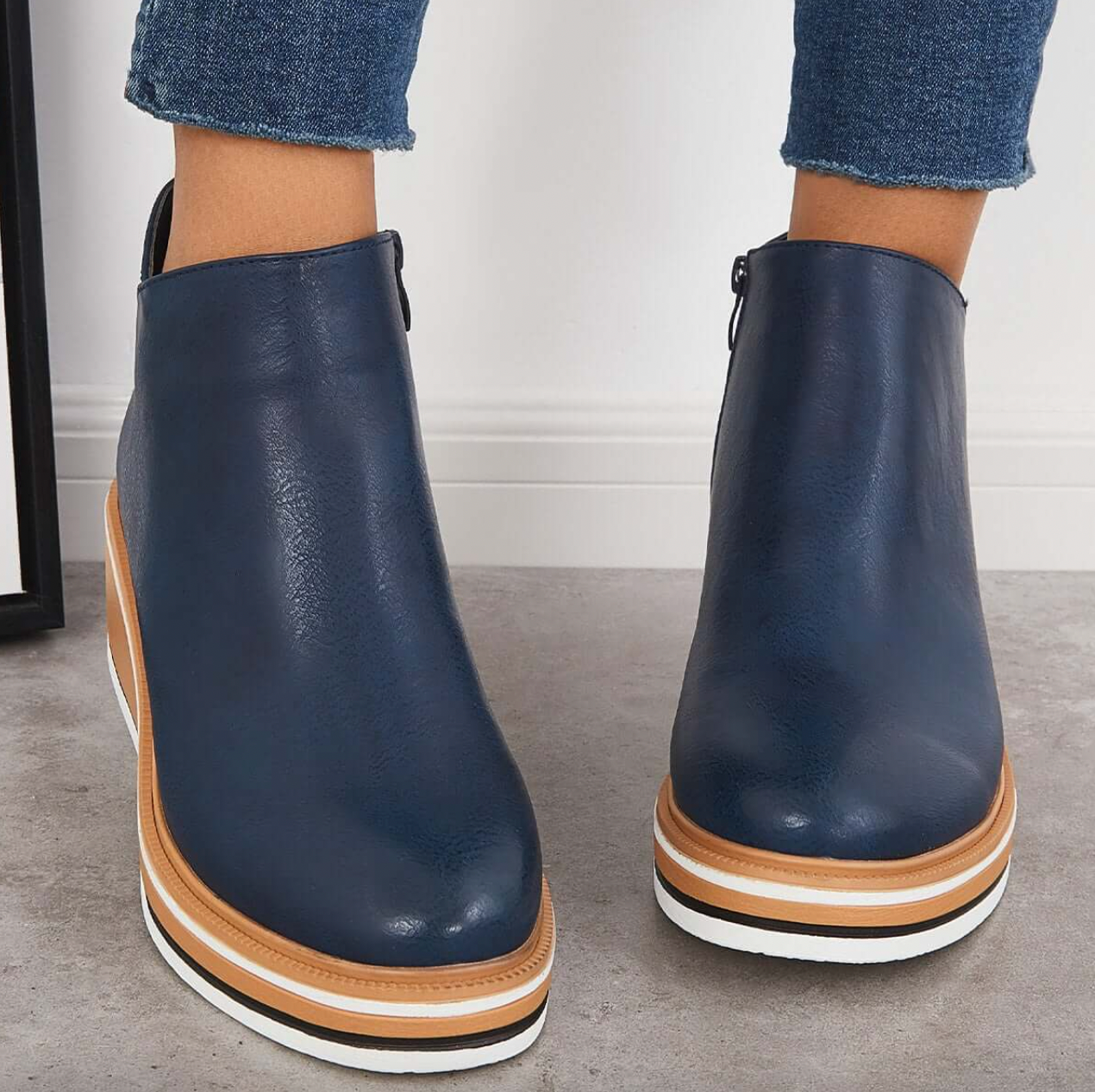 Mari Stella – Bottes en cuir élégantes avec coutures décoratives
