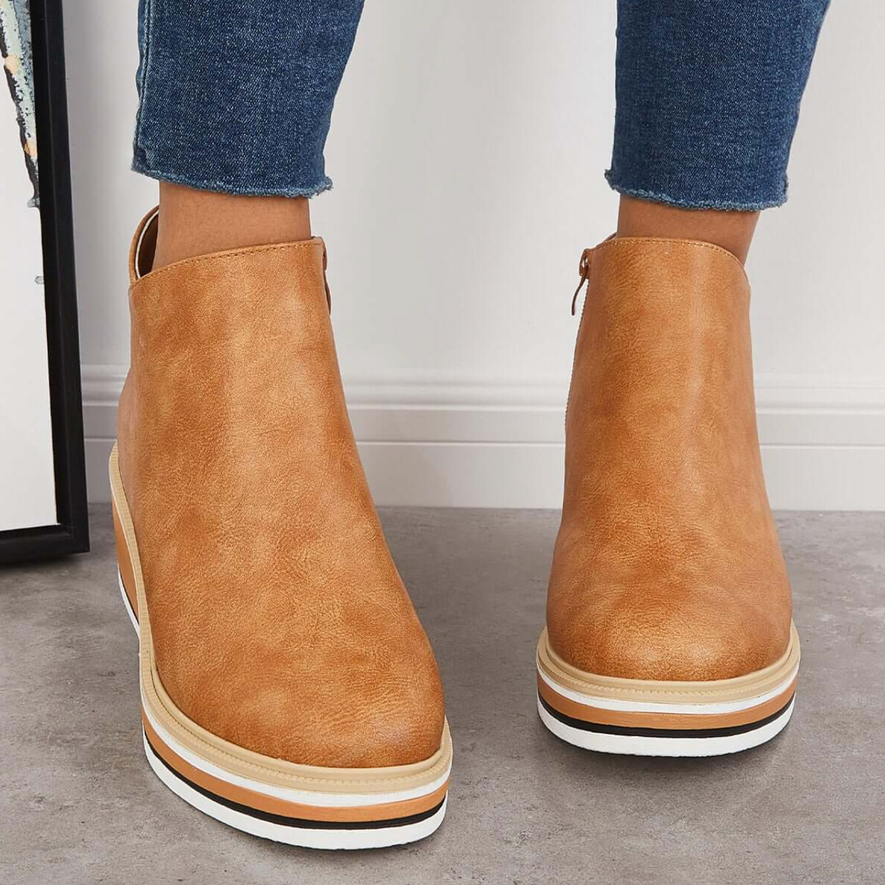 Mari Stella – Bottes en cuir élégantes avec coutures décoratives