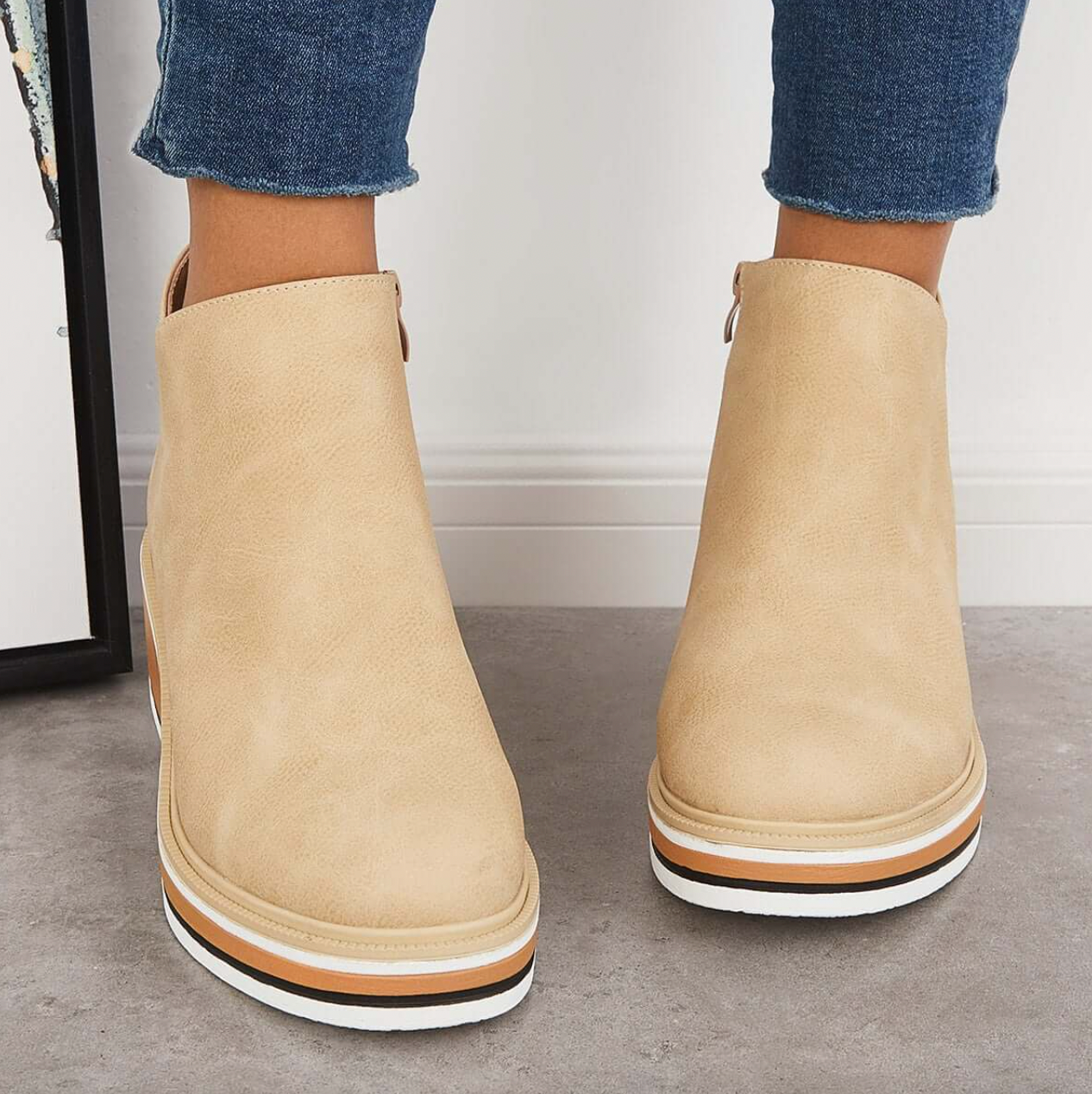 Mari Stella – Bottes en cuir élégantes avec coutures décoratives