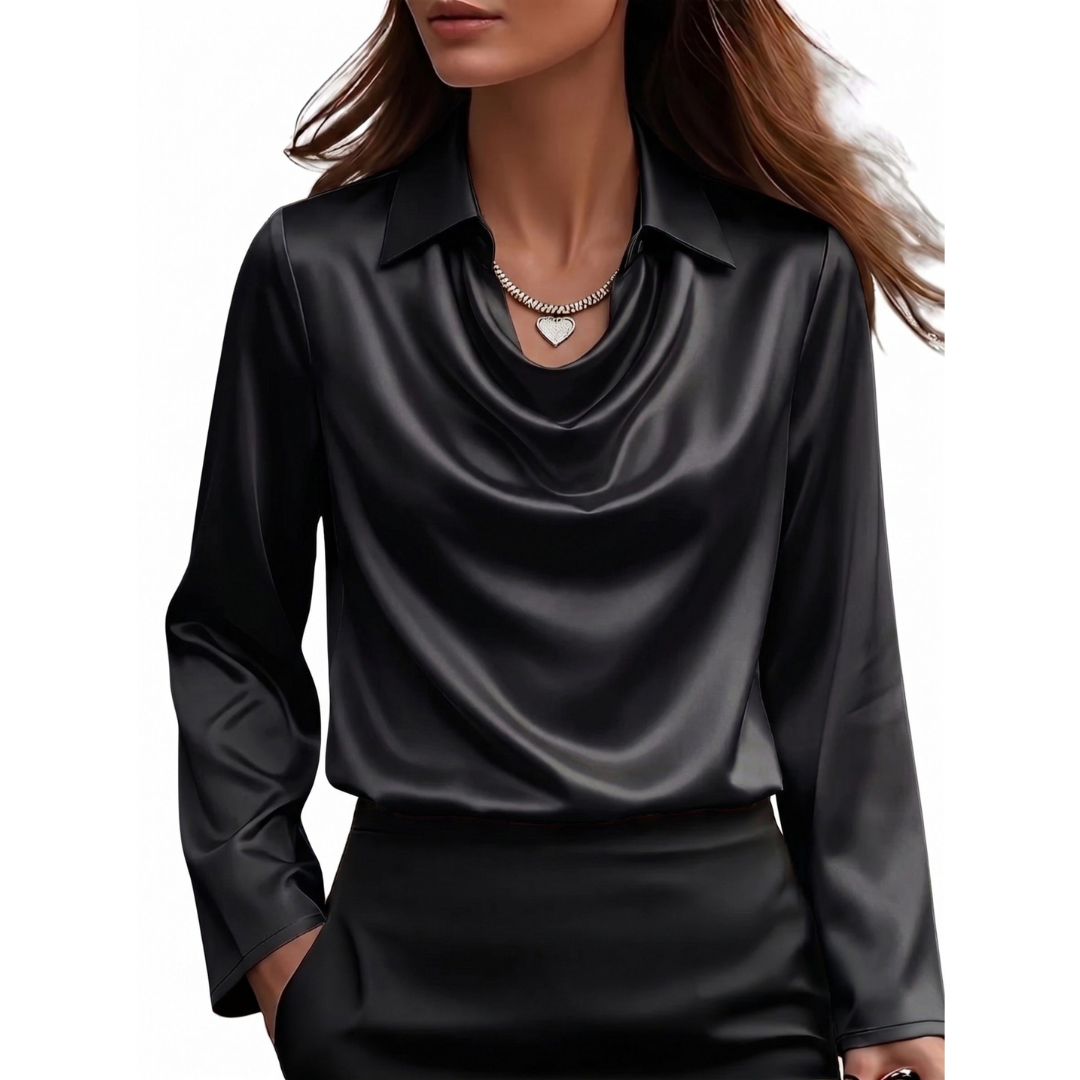 Dionne - Chemise satinée élégante pour femmes à manches longues