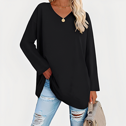 Laëtitia - Elegant loose long-sleeved blouse for women
