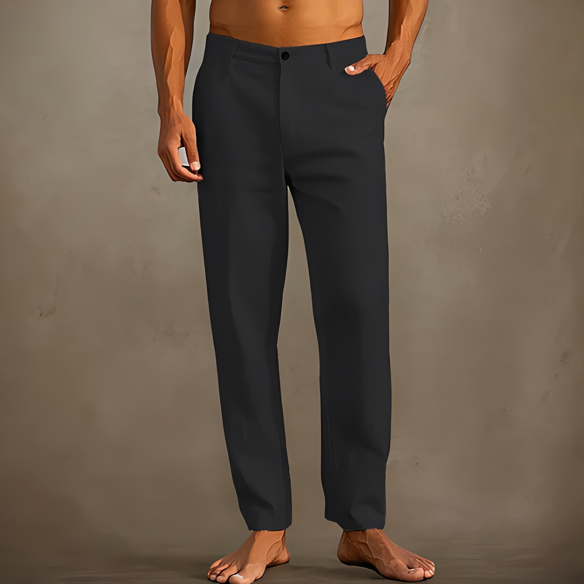 Anjay - Pantalon d'été ample pour homme