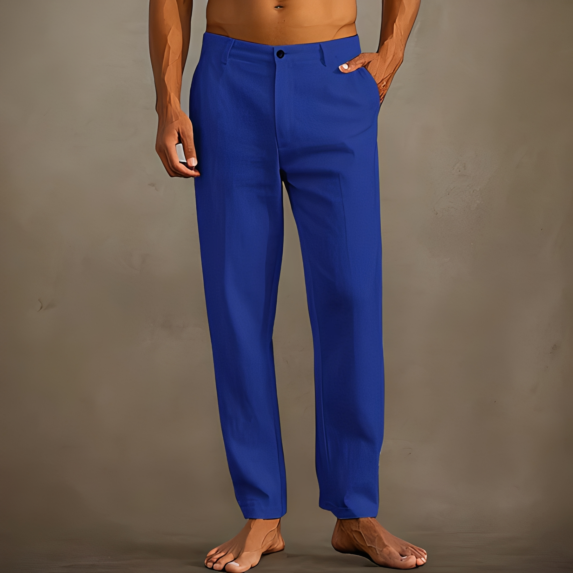 Anjay - Pantalon d'été ample pour homme