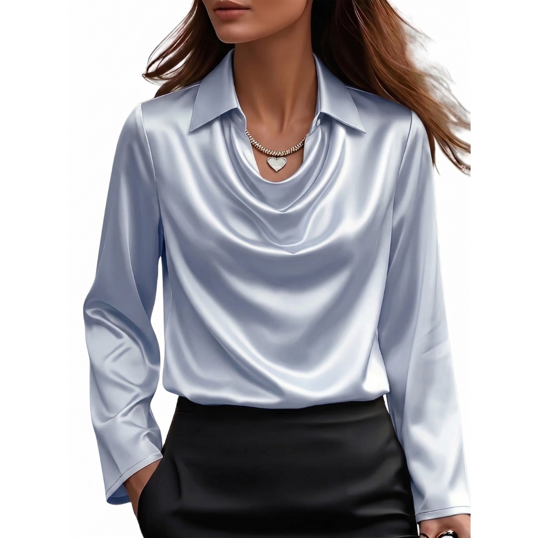 Dionne - Chemise satinée élégante pour femmes à manches longues