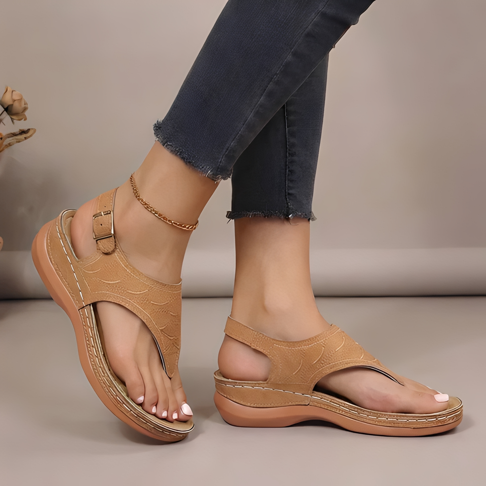 Shynah - Sandale d'été confortable pour femme