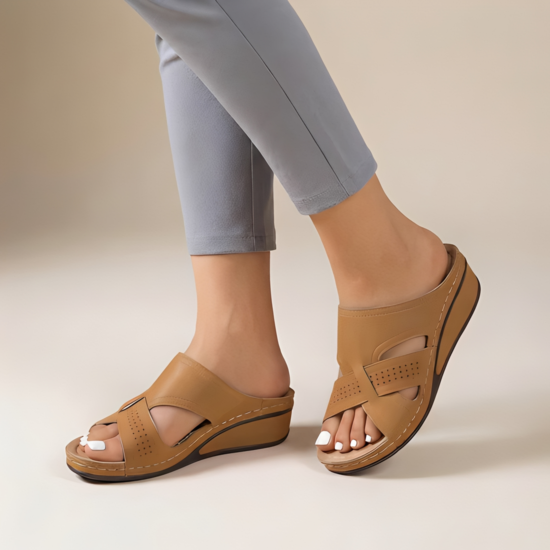 Oddette - Sandales à lanières et à bout ouvert pour femmes