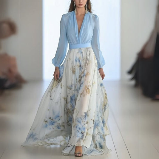 Dahlie - Frühlingsflüstern Maxikleid mit Blumenmuster