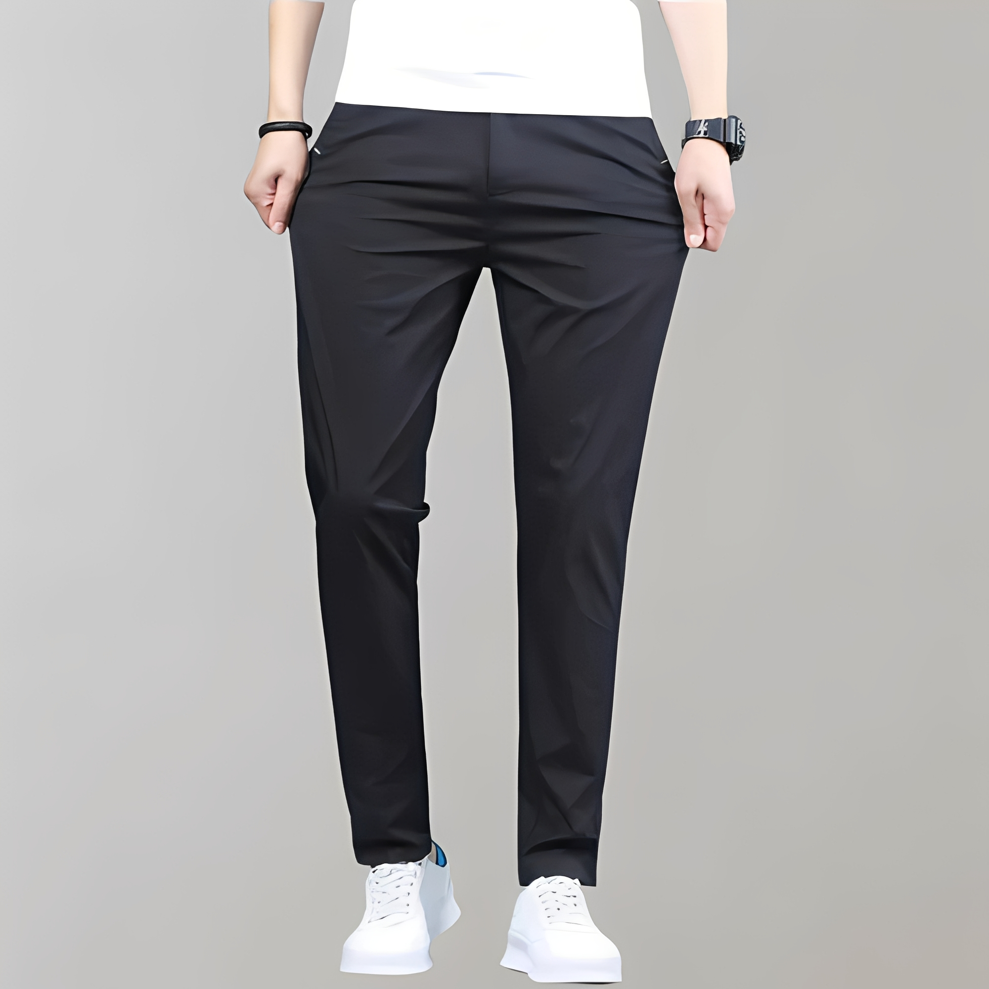 Warren - Pantalon droit tendance pour homme