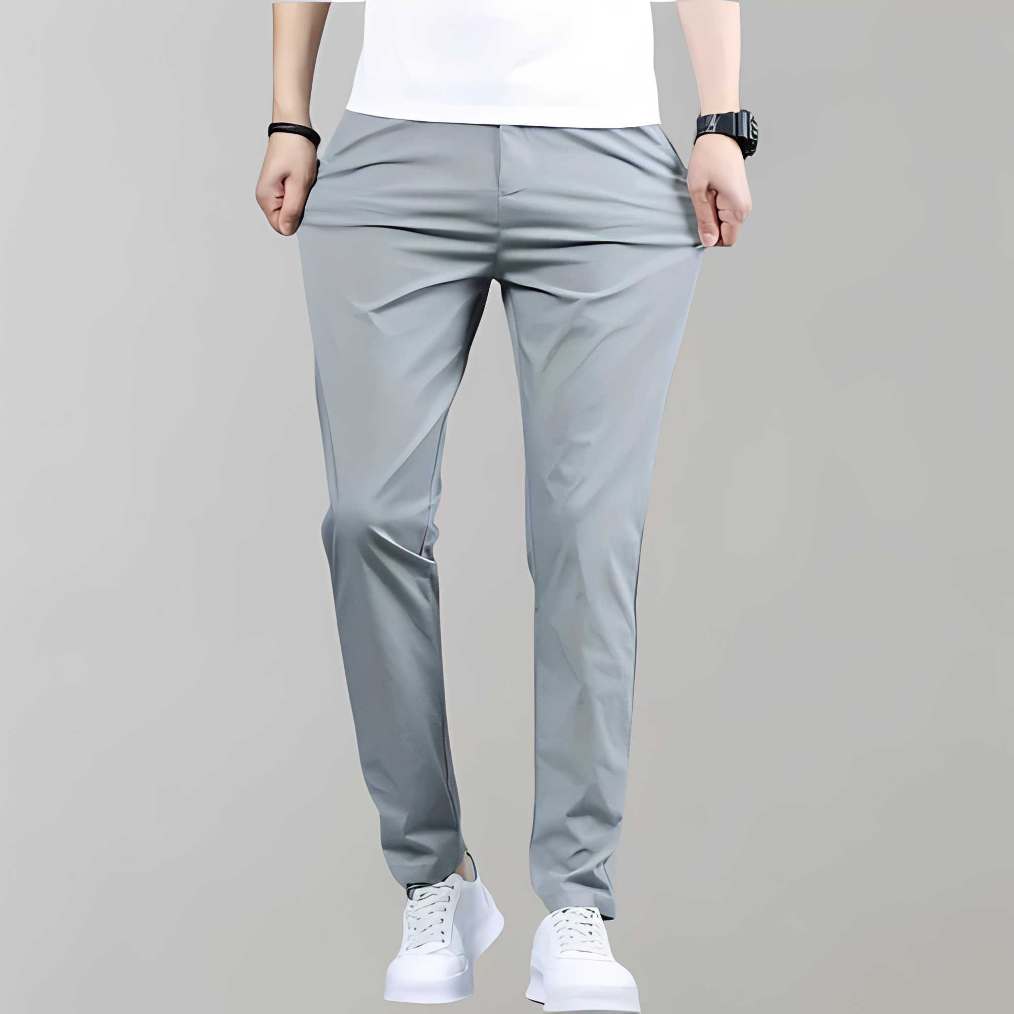 Warren - Pantalon droit tendance pour homme