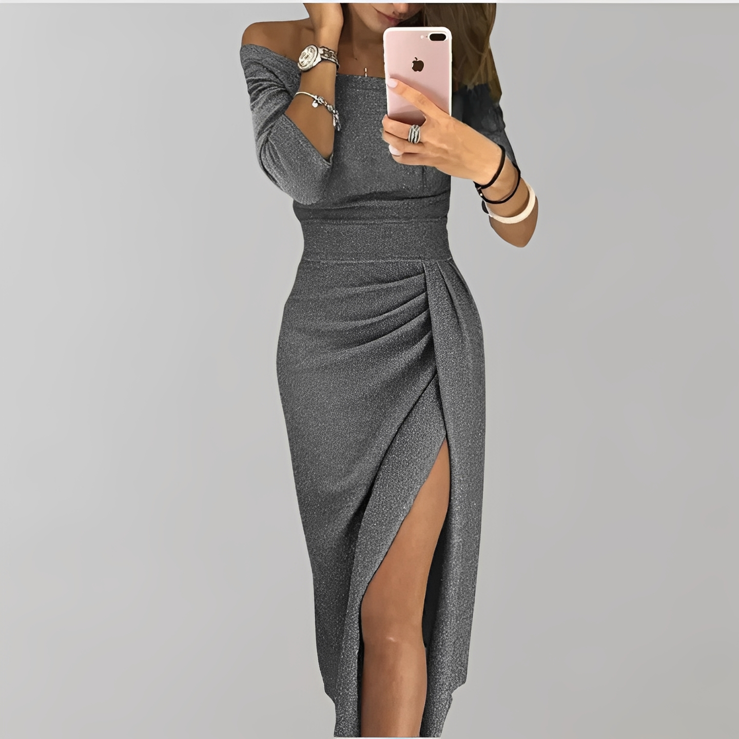 Aziza - Robe chic avec fente élégante pour femmes