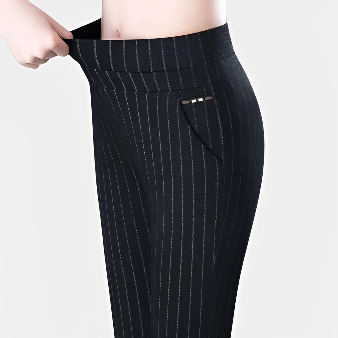 Dianne - Pantalon élastique taille haute pour femmes