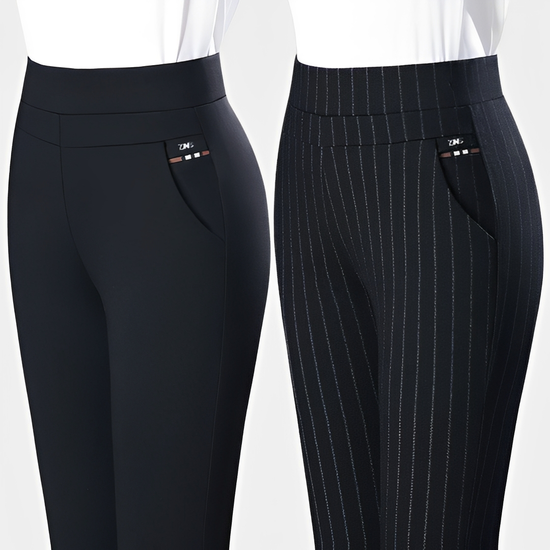 Dianne - Pantalon élastique taille haute pour femmes