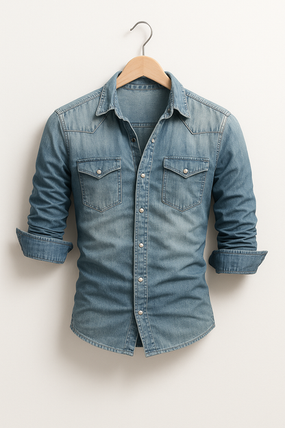 Maxime - Chemise en Jean Décontractée pour Hommes