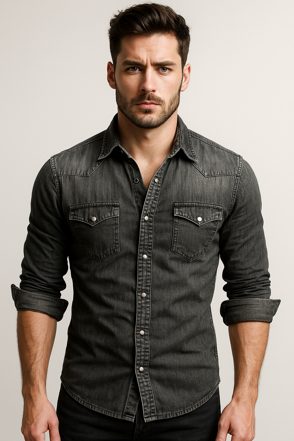 Maxime - Chemise en Jean Décontractée pour Hommes