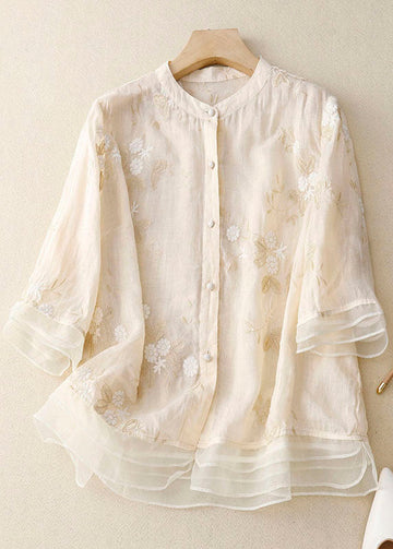 Elaine - Blouse Brodée Multifonction