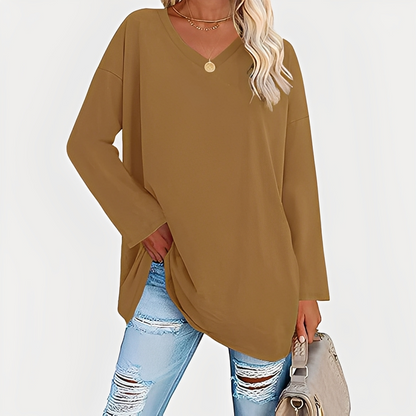 Laëtitia - Elegant loose long-sleeved blouse for women