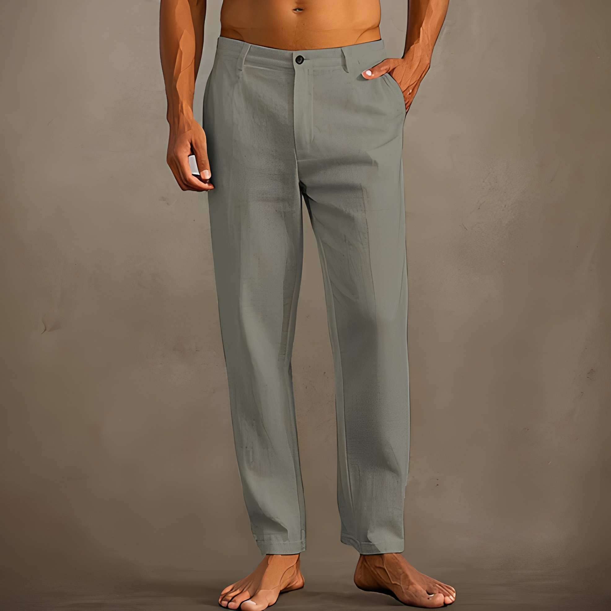 Anjay - Pantalon d'été ample pour homme