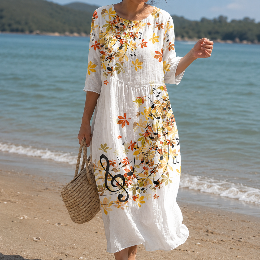 Miranda - Robe florale élégante avec couverture pour abdomen