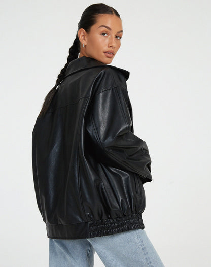 Anouk – Large Leather Jacket for Women