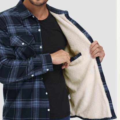 Marlon – Chemise overshirt à motifs carreaux d'hiver pour hommes