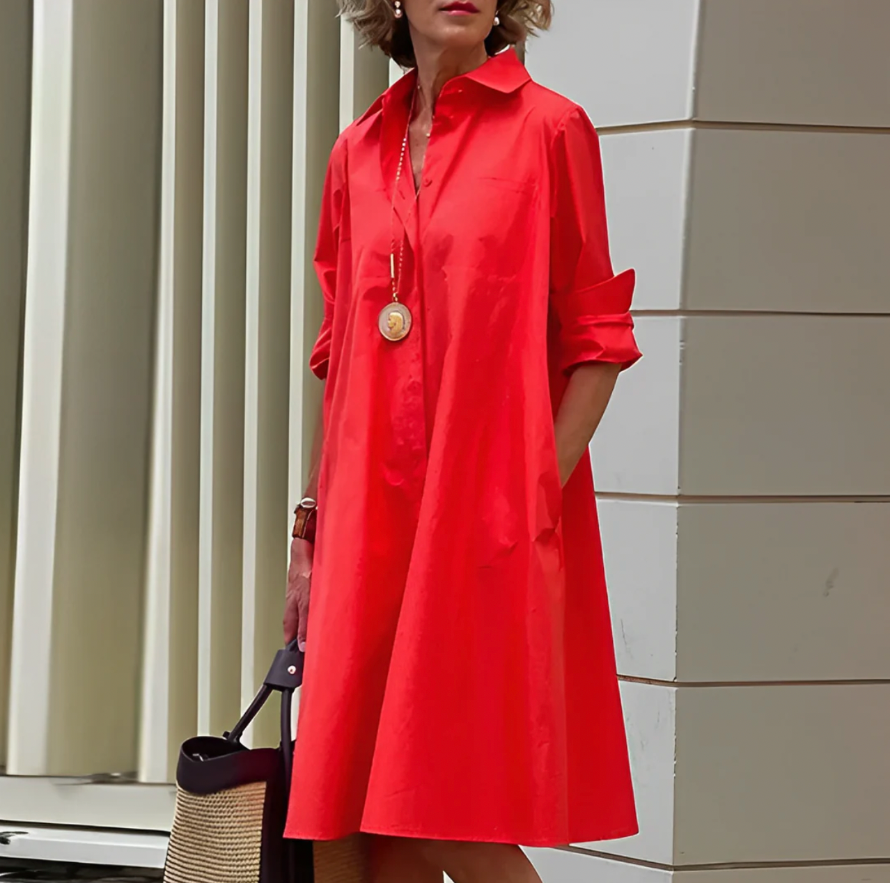 Celina – Mid-length dress of effortless grace
