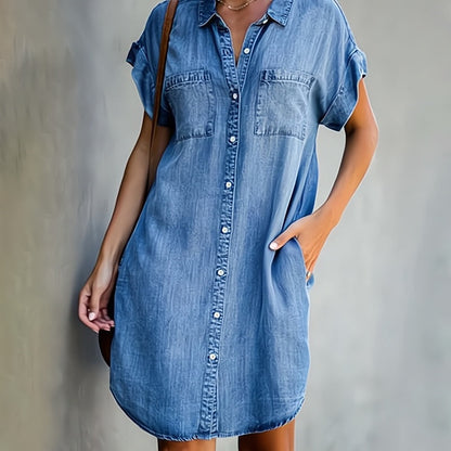 Daphné – Robe en Denim Chic
