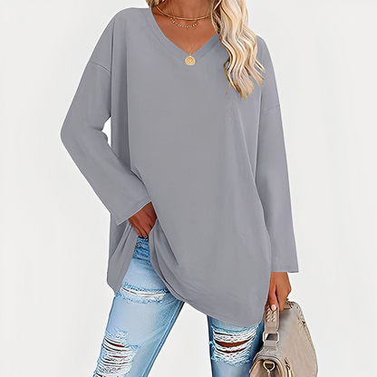 Laëtitia - Elegant loose long-sleeved blouse for women