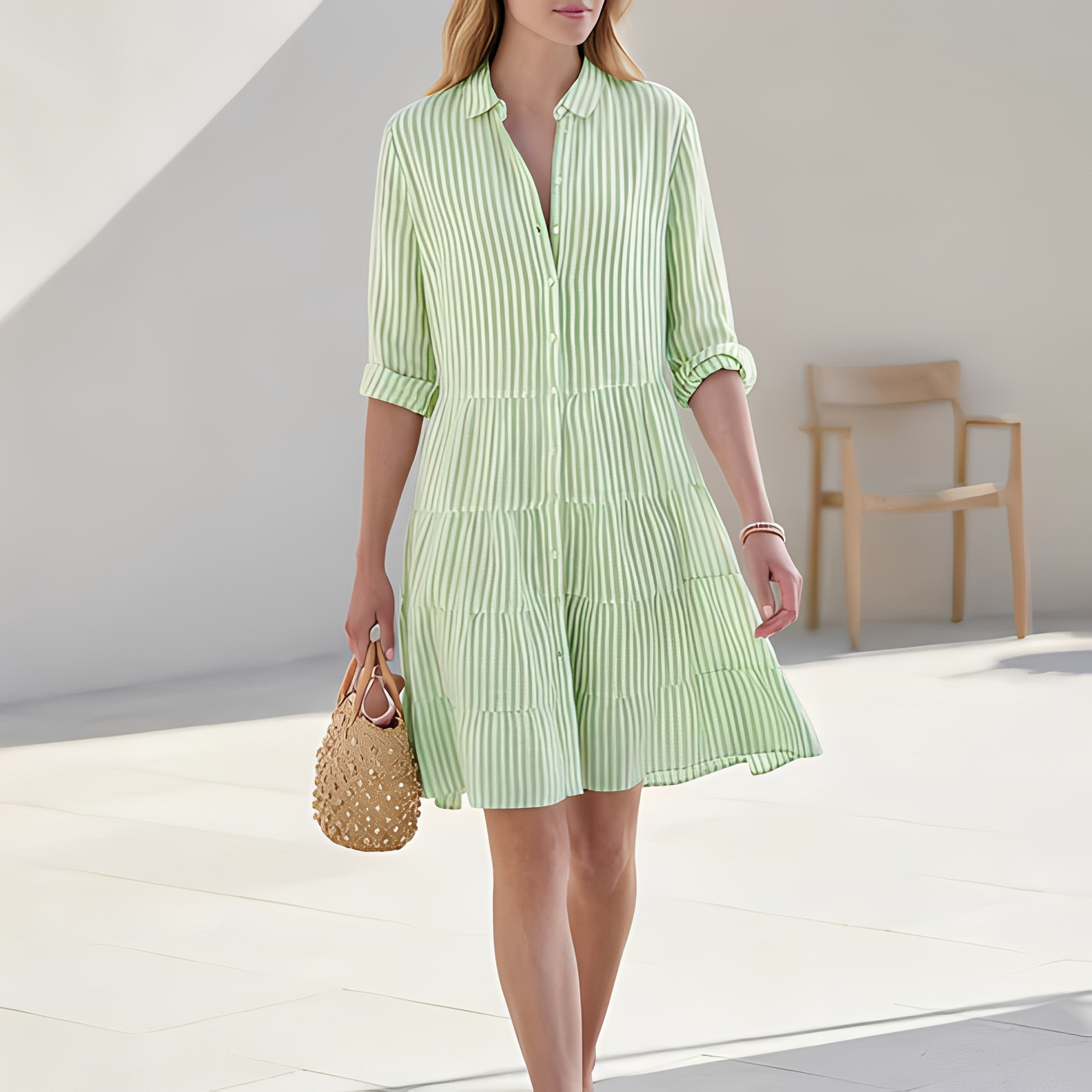 Elijah - Robe chemise d'été chic pour femme