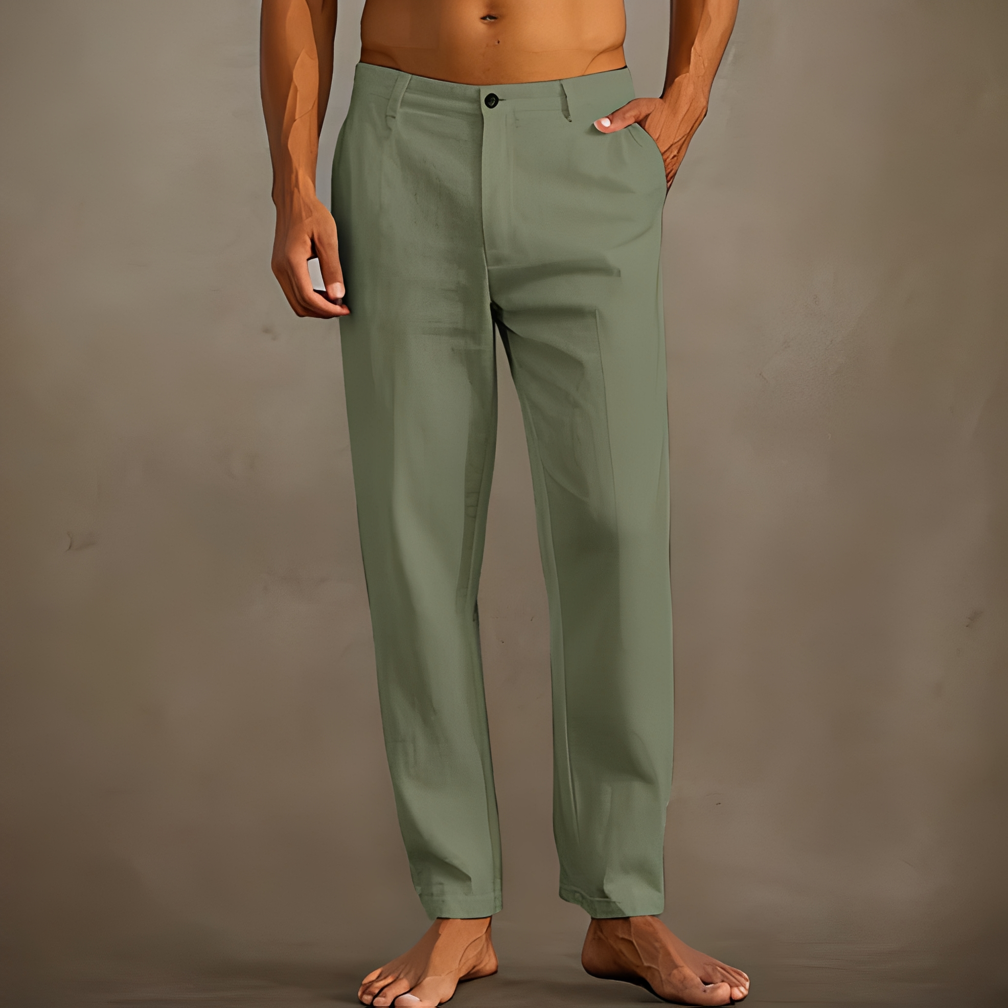Anjay - Pantalon d'été ample pour homme