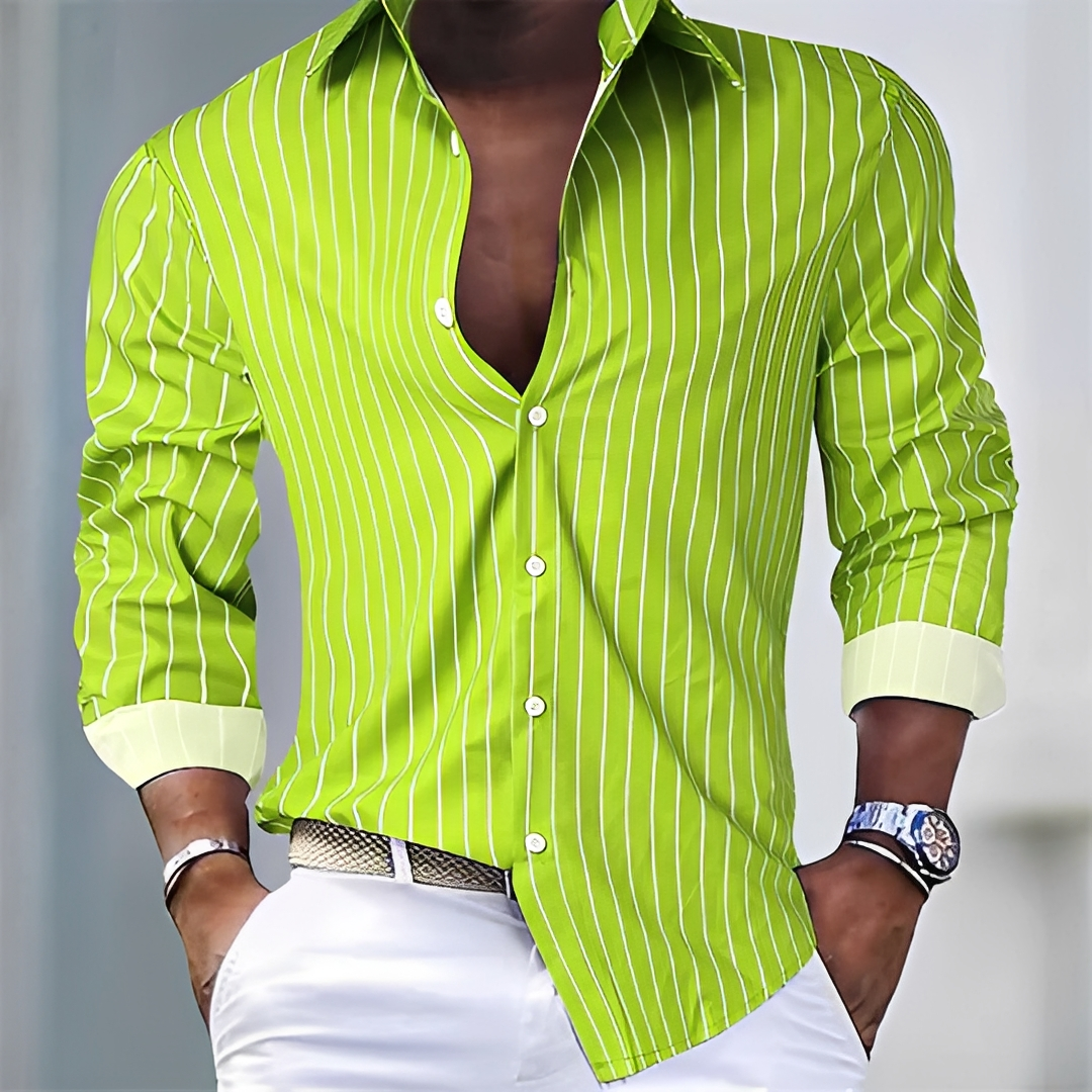 Wilbert - Chemise rayée classique pour homme