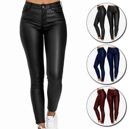 Dina – Pantalon en cuir stretch