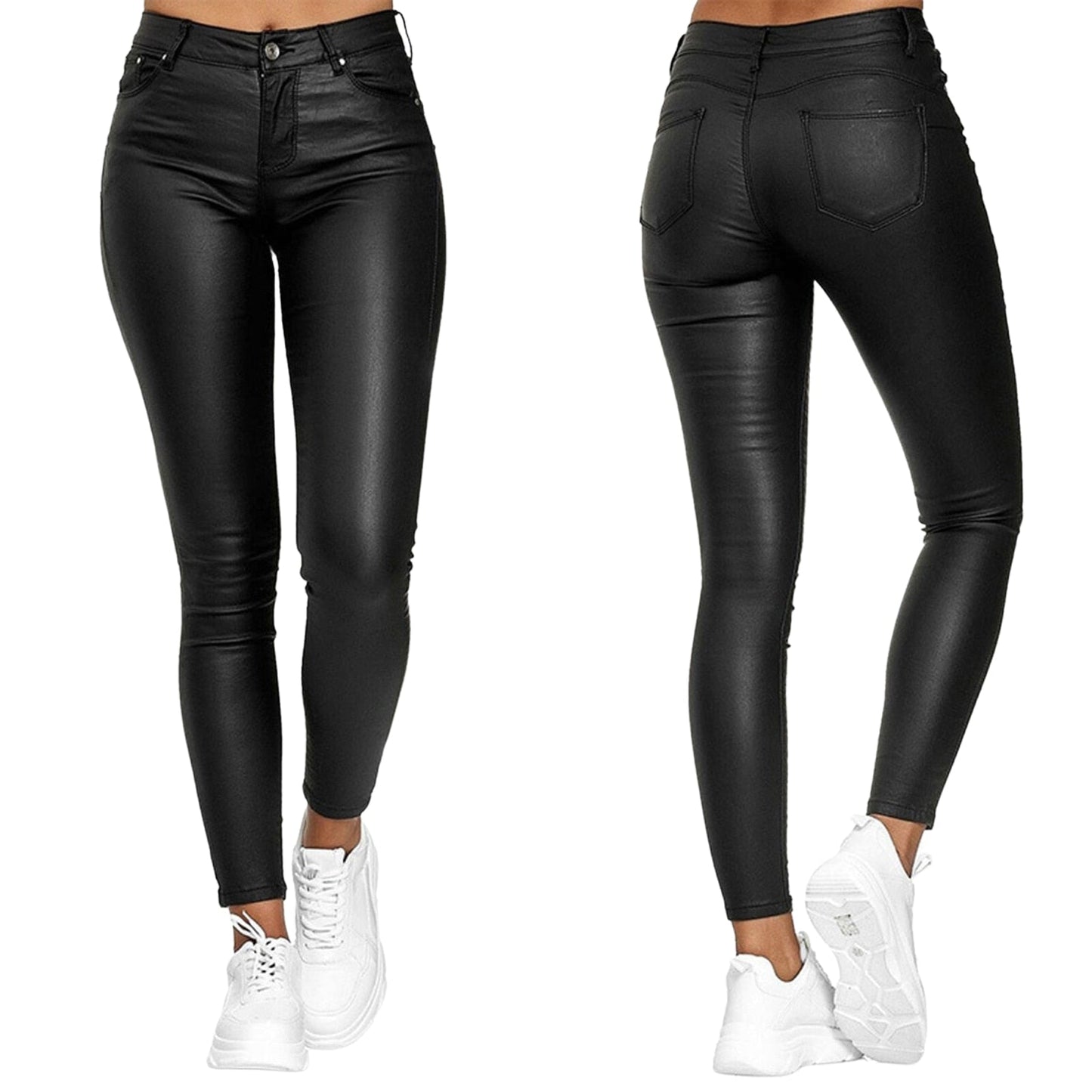 Dina – Pantalon en cuir stretch