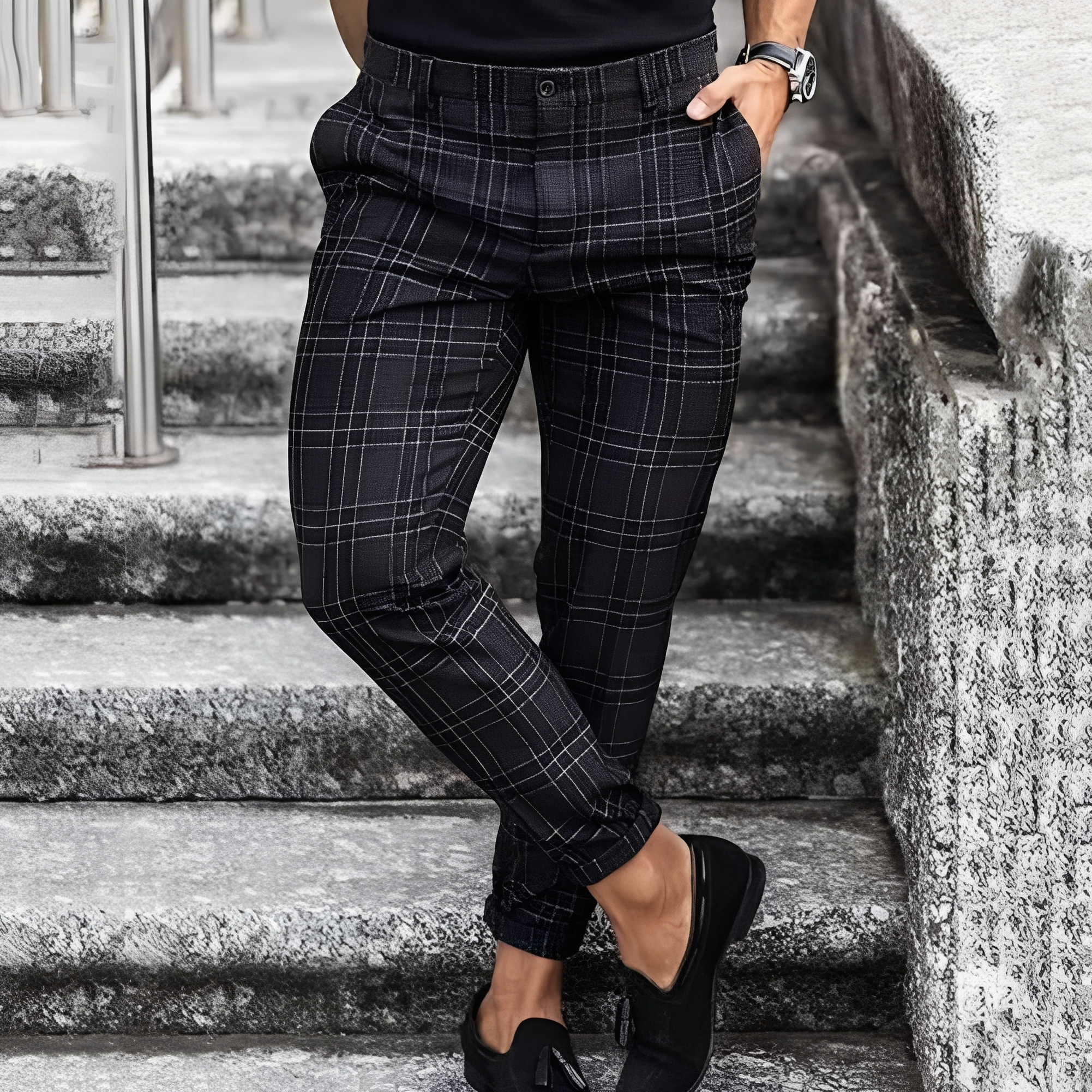 Elezer - Pantalon d'été décontracté pour homme