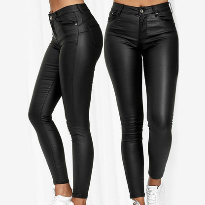Dina – Pantalon en cuir stretch