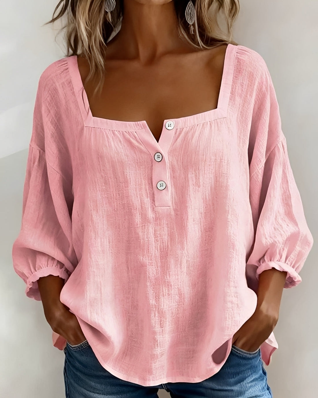 Corey - Blouse Décontractée à Manches Longues