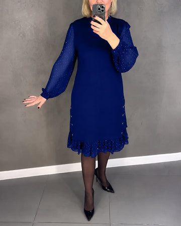 Gabriela - Élégante Robe à Pois à Manches Longues