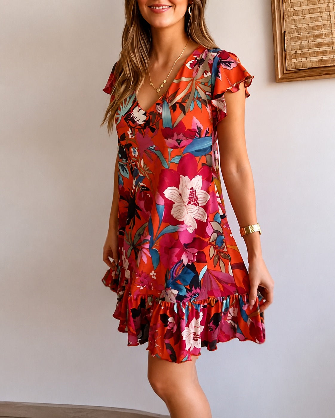 Katelyn - Belle Robe à Imprimés Floraux