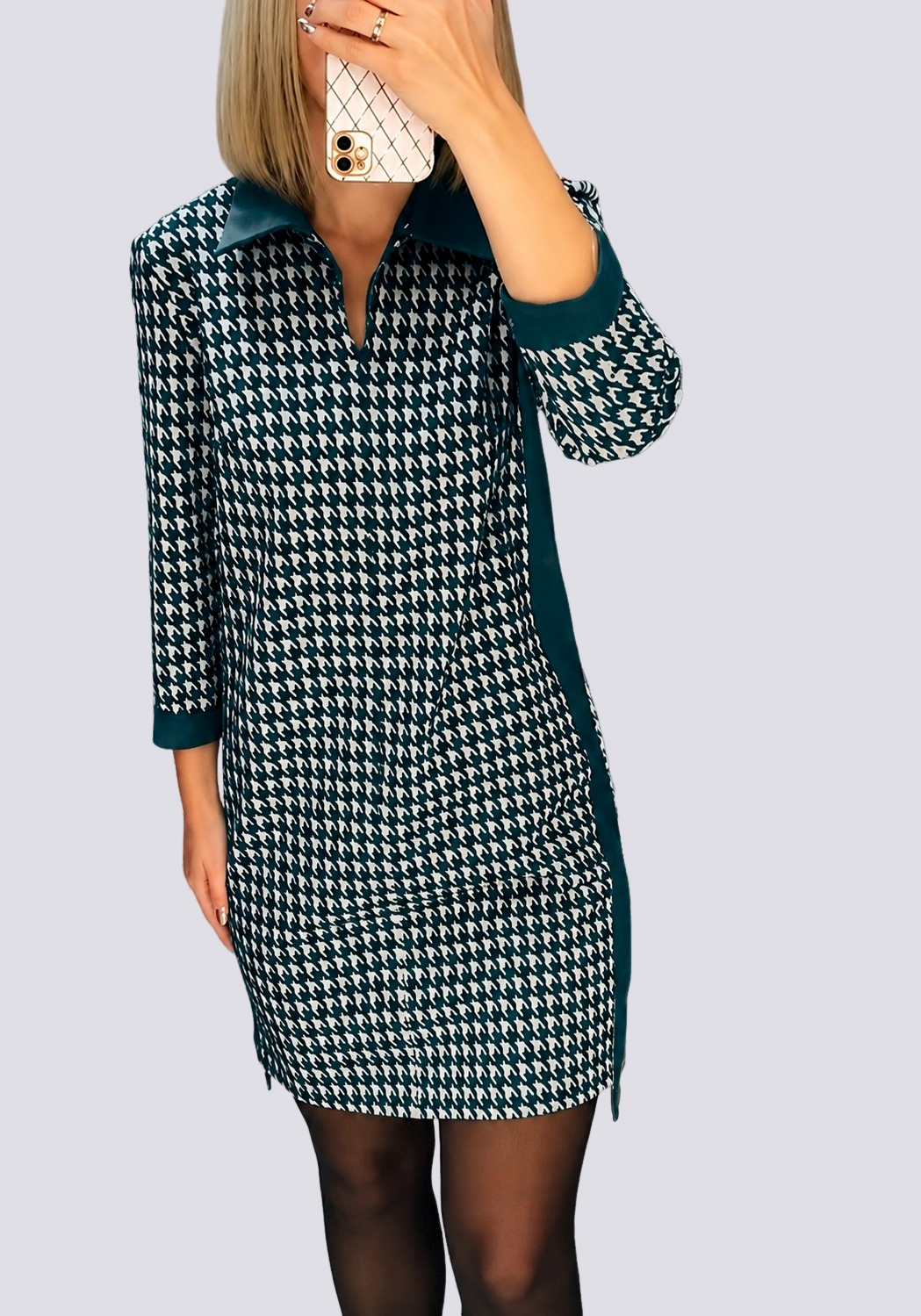 Saskia - Robe Élégante Courte avec Revers