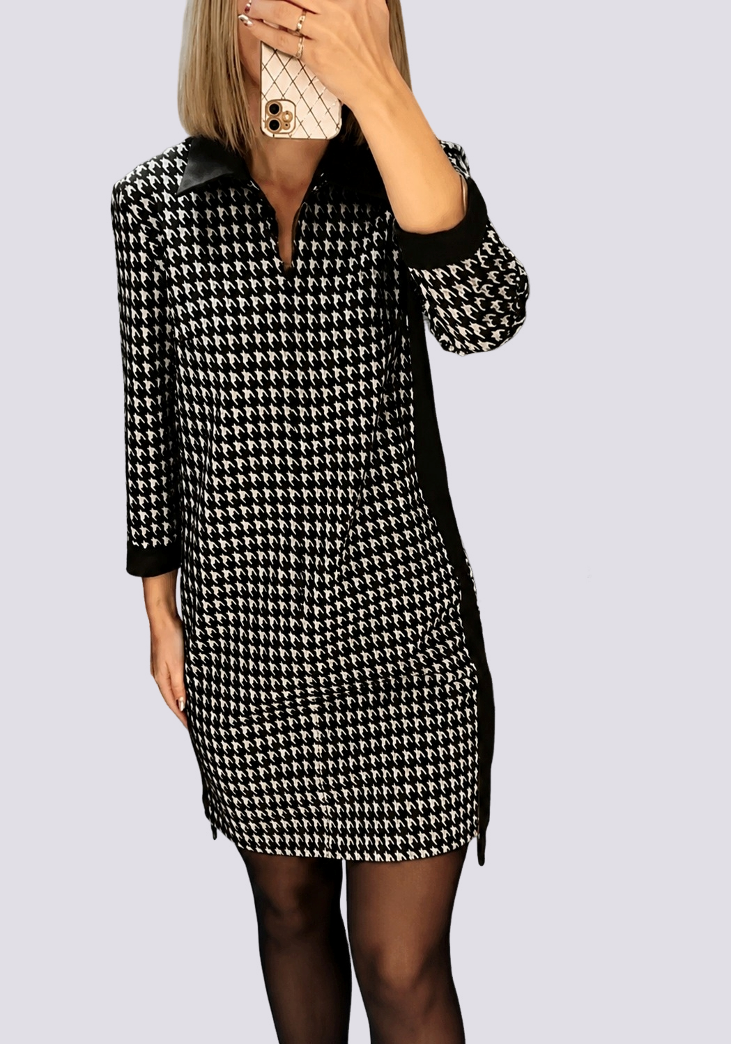 Saskia - Robe Élégante Courte avec Revers