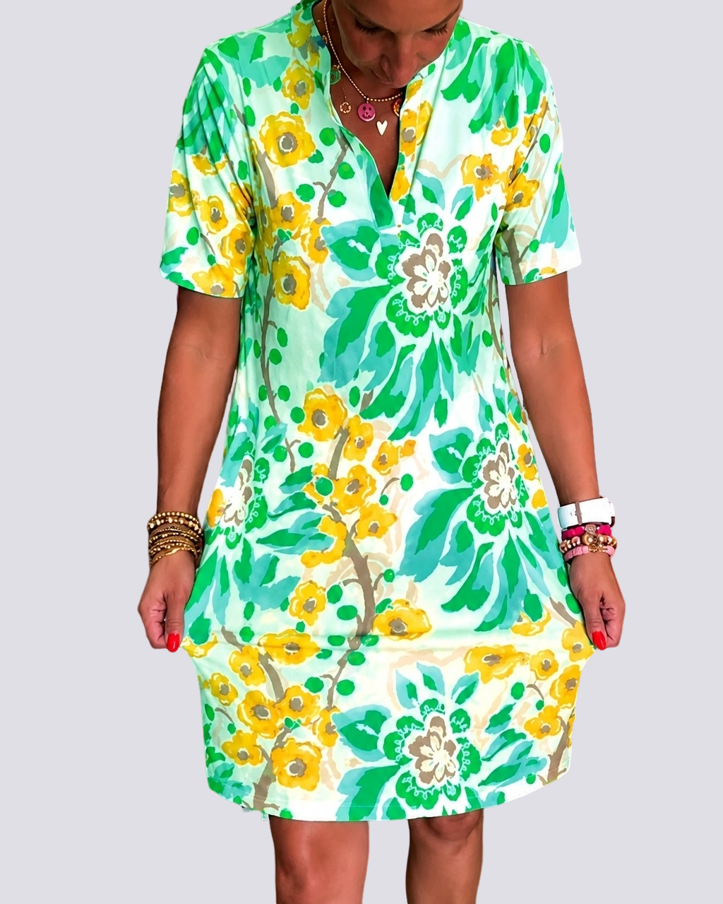 Pauline - Robe aux Motifs Floraux