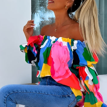 Priya - Blouse Élégante et Haute en Couleur