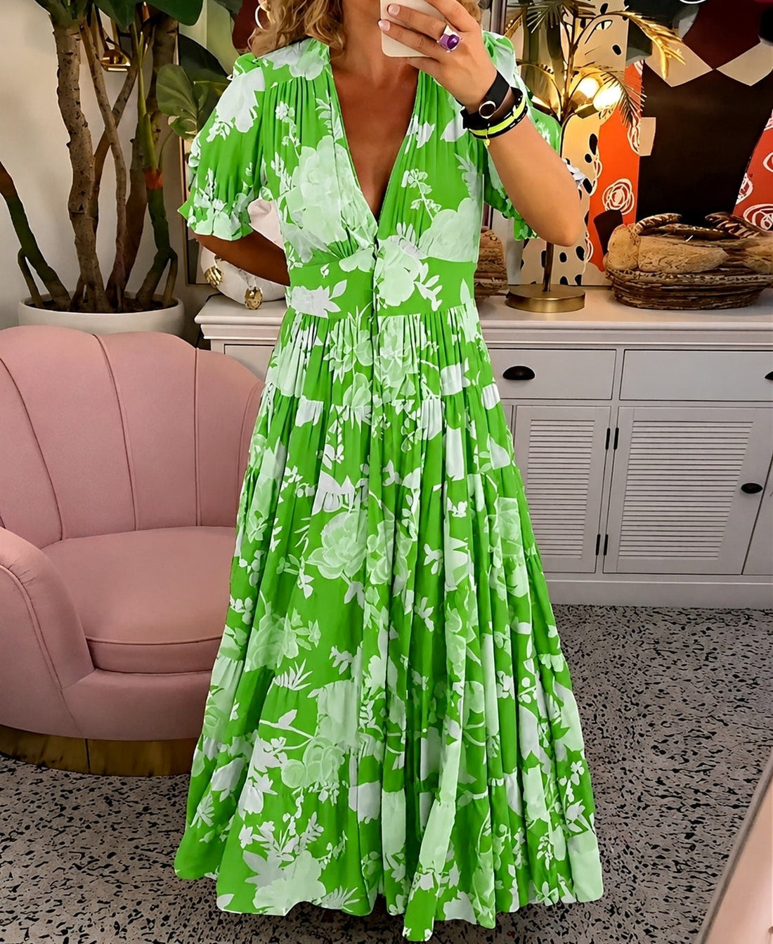 Emmie - Robe à Motifs Floraux Légère